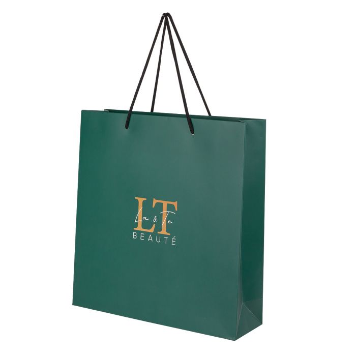 Пакет бумажный упаковочный изумрудный 33.5*32*9.5 см La and Te Kit LT-B2(emerald)