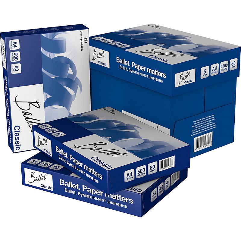 Бумага "Ballet Classic", А4, 500 листов, 80 г/м2