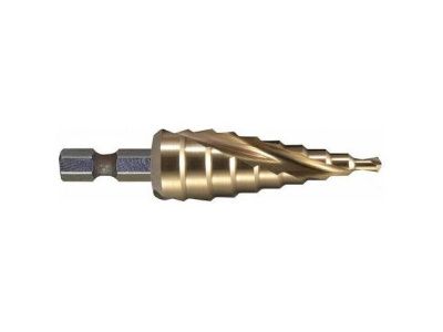 Сверло ступенчатое HSS TiN с спиральным желобком, 4-20, 1/4" Makita D-40185