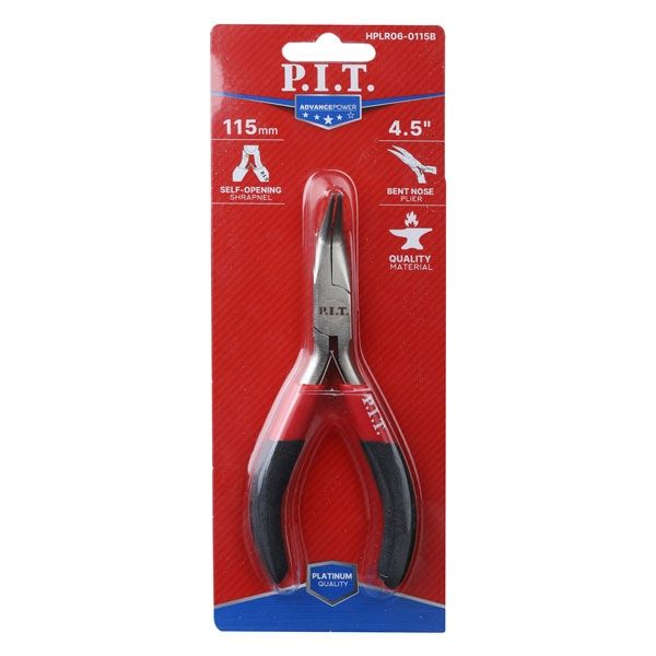 Длинногубцы мини изогнутые ADVANCE HPLR06-0115B, 115 мм, сталь CR-V, 63HRC, пружина PIT HPLR06-0115B