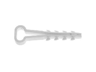 Дюбель-хомут для прямоугольного кабеля 10х5 мм белый (100 шт в пакете) Starfix SM-82563-100