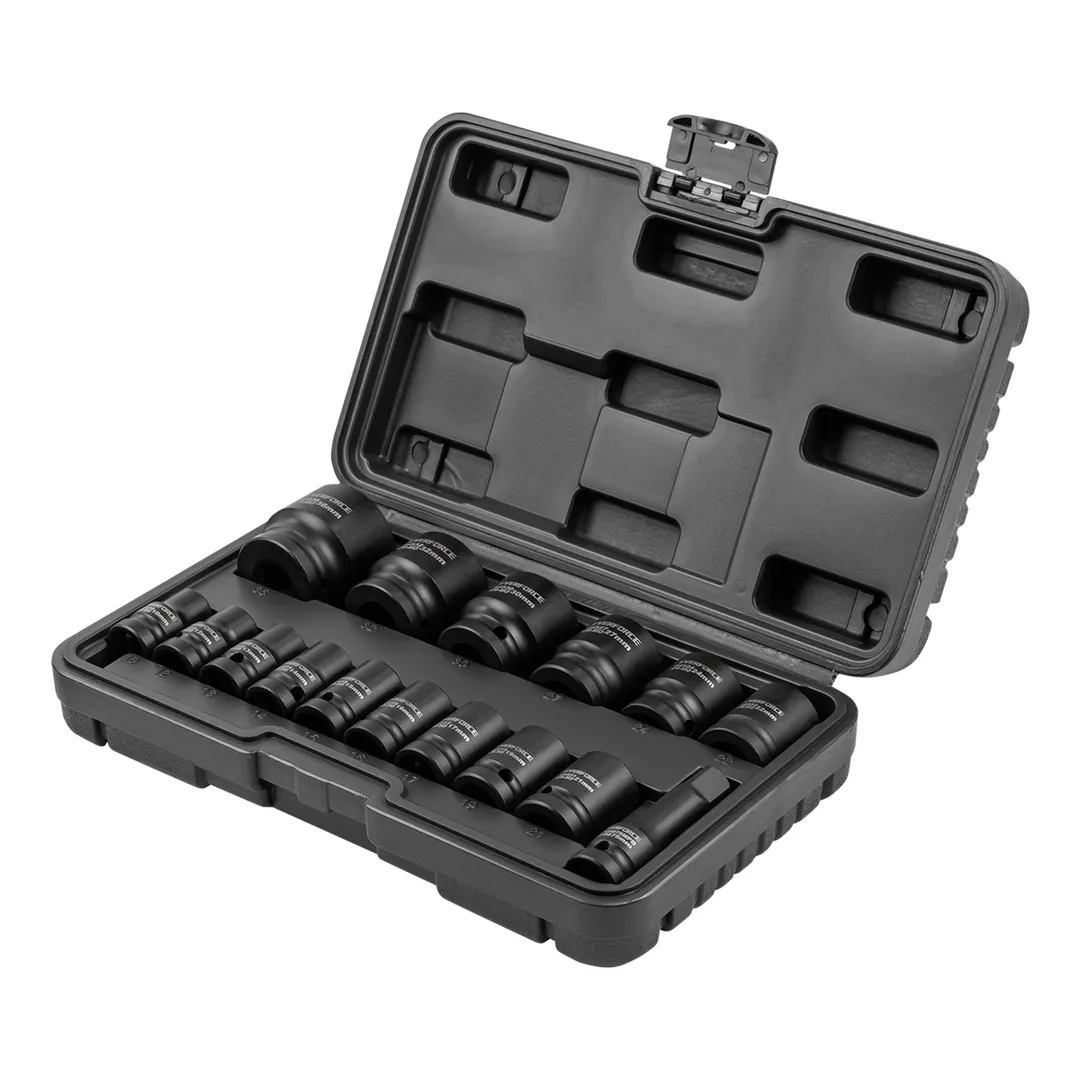 Набор ударных глубоких головок 10-36 мм 1/2'' 6-гр&12-гр 16 пр EVERFORCE EF-4177-5MPB