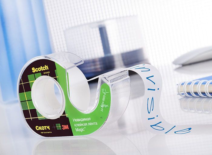 Скотч невидимый "Magic", 19x7,5 мм/м, в диспенсере