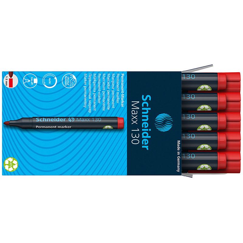 Маркер перманентный "Schneider Maxx 130", красный