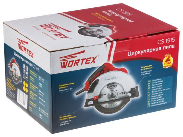 Циркулярная пила CS 1915, 1500 Вт, 190х20 мм, до 67 мм Wortex CS191500019