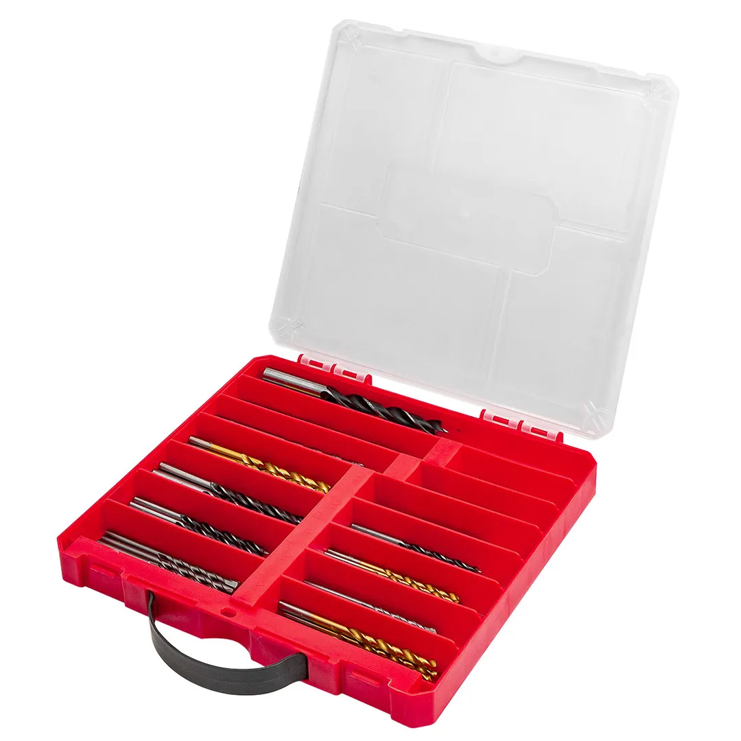 Комбинированный набор сверл 130 пр. по металлу: 1-6, 8, 10 мм, по бетону: 4-6, 8, 10 мм, по дереву: 4-6, 8, 10 мм ForceKraft FK-924U130