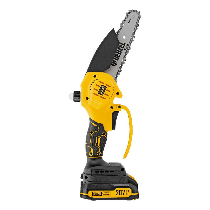 Цепная мини-пила аккумуляторная бесщет., CCS-150, шина 150 мм, Li-Ion, 20 В Denzel 58650