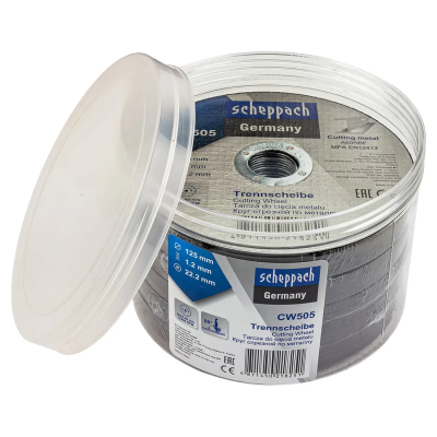 Круг отрезной по металлу 125х1,2х22,2 мм, 50 шт Scheppach Sch-CW505[50шт к-т]