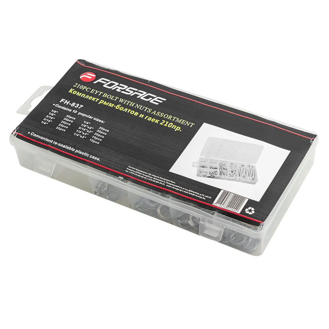 Рым-болты в комплекте с гайками, 210пр. Forsage F-837