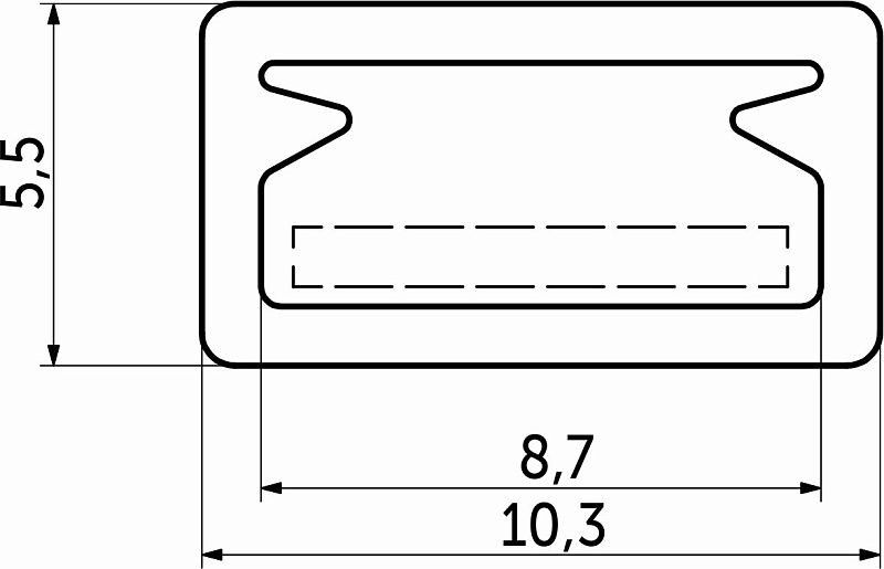 Профиль пластиковый TREND 5x10, молочный, 2м HLT 48584