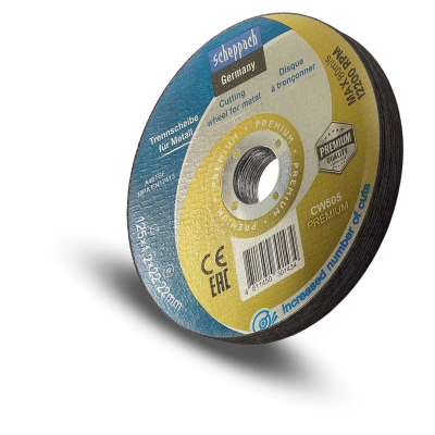 Круг отрезной по металлу 125x1,2x22,2 мм, 10 шт Scheppach Sch-CW505 PREMIUM[10шт к-т]