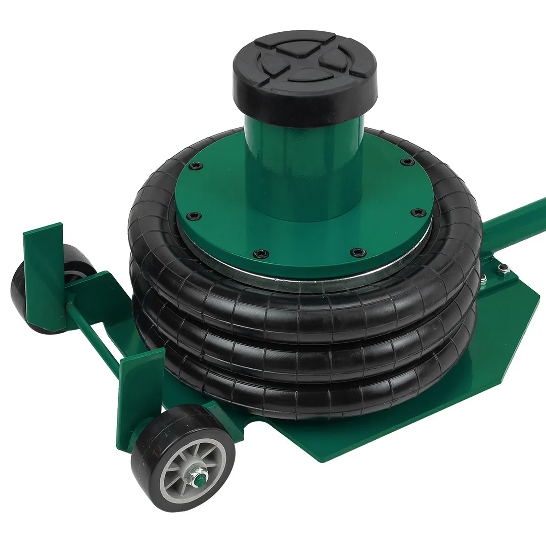 Домкрат подкатной пневматический 3 т, 145-500 мм, надставка-удлинитель 100 мм, Ø-255 мм RockForce RF-TRA1724