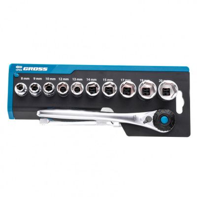 Набор головок 12 пр. 3/8'' CrV Gross 14139