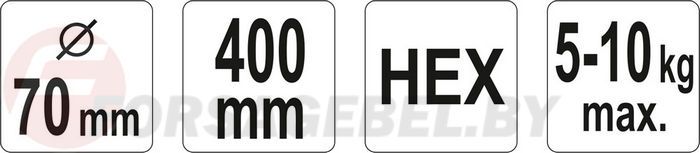 Миксер для строительных масс двойная спираль HEX 70х400 мм Yato YT-5497