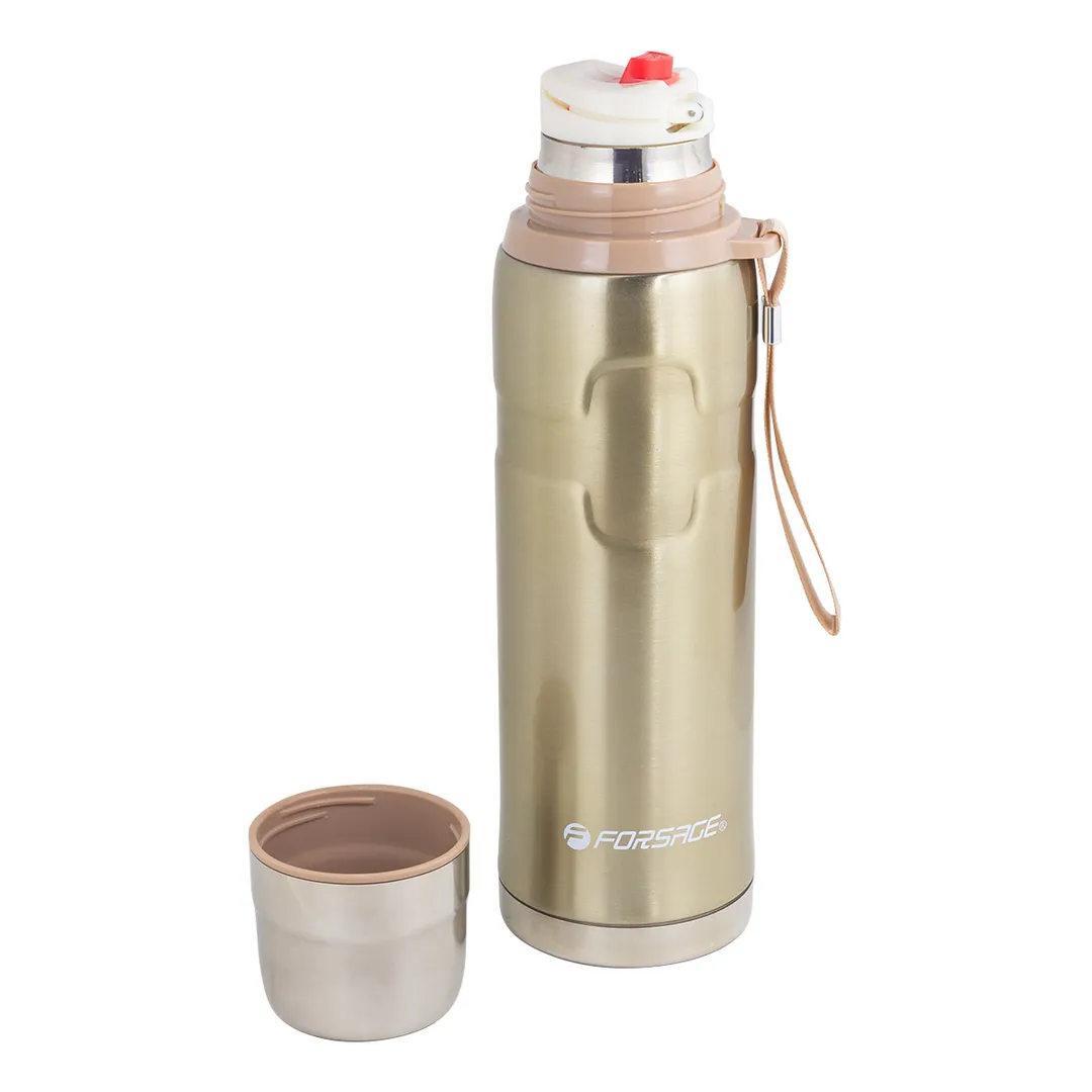 Термос для напитков 750 мл, нерж.сталь, золотистый Forsage F-750G