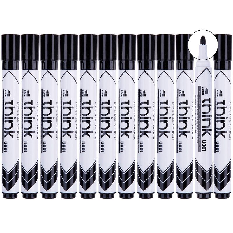 Маркер для доски "Think U001", черный