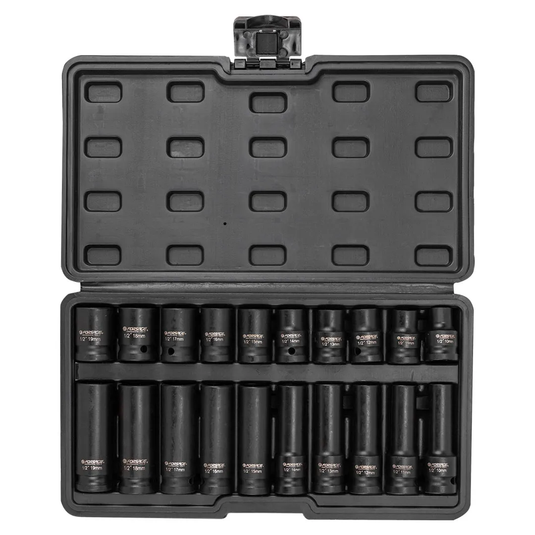 Набор ударных коротких и глубоких головок 10-19 мм 1/2'' 6-гр 20 пр Forsage F-4201-BV30