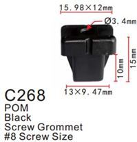 Клипса для крепления внутренней обшивки а/м Митсубиси пластиковая, 100 шт Forsage C0268(Mitsubishi)