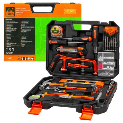 Набор инструментов 180 пр. 1/4'' ISMA ISMA-20180