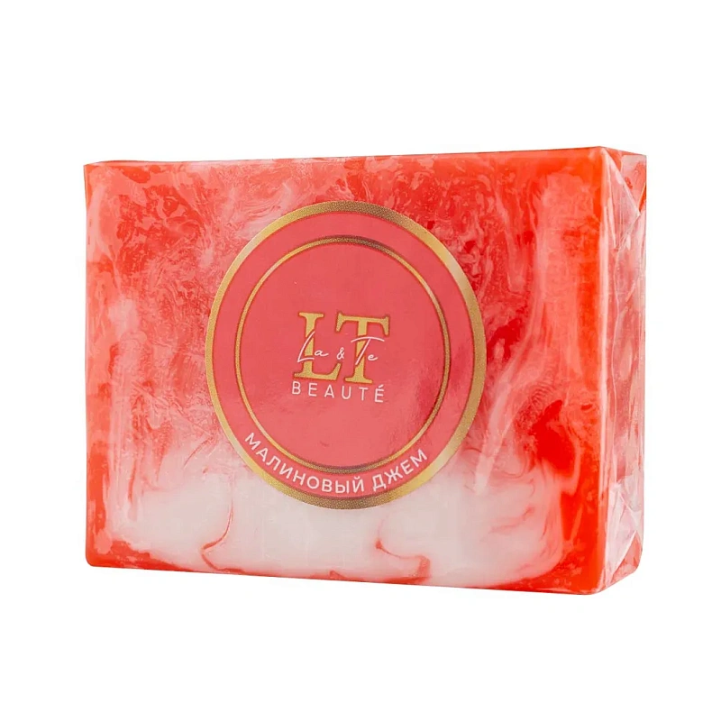 Мыло твердое ручной работы с добавлением эфирных масел ''Малиновый джем'' La and Te beaute LT-6181(+ уп)