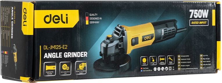 Угловая шлифмашина Deli YS EDL-JM125-E2 750 Вт, 125 мм