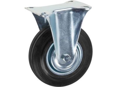 Опора колёсная d-125мм неповоротная, резиновая Starfix SMF-76430-1