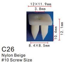 Клипса для крепления внутренней обшивки а/м Митсубиси пластиковая, 100 шт Forsage C0026(Mitsubishi)