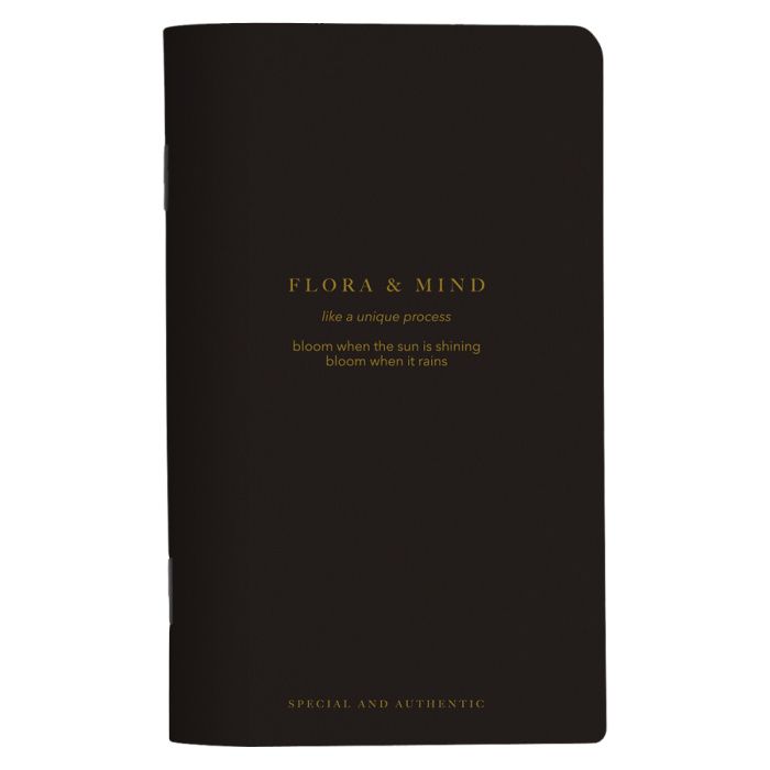 Блокнот "Flora", А5, 48 листов, в линейку, черный