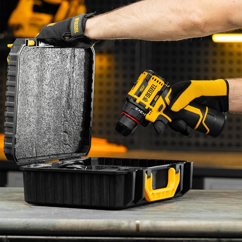 Дрель-шуруповерт аккумуляторная бесщет. CDH-BL-12, Li-Ion, 12 В Denzel 26108