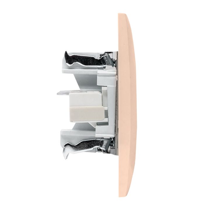 Валенсия розетка компьютерная RJ-45 2-местная кремовая EKF PROxima EWK02-035-20