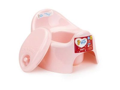 Горшок детский Lalababy Follow Me с крышкой, розовый пастельный, 285х237х180 мм LITTLE ANGEL LA2701RS