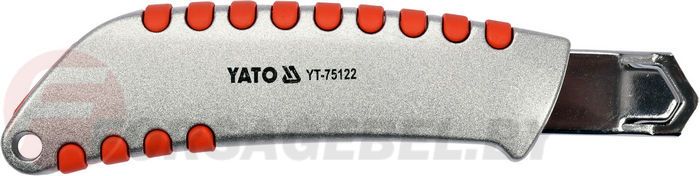 Нож с выдвижным лезвием 18 мм. SK5, Zn TPR Yato YT-75122