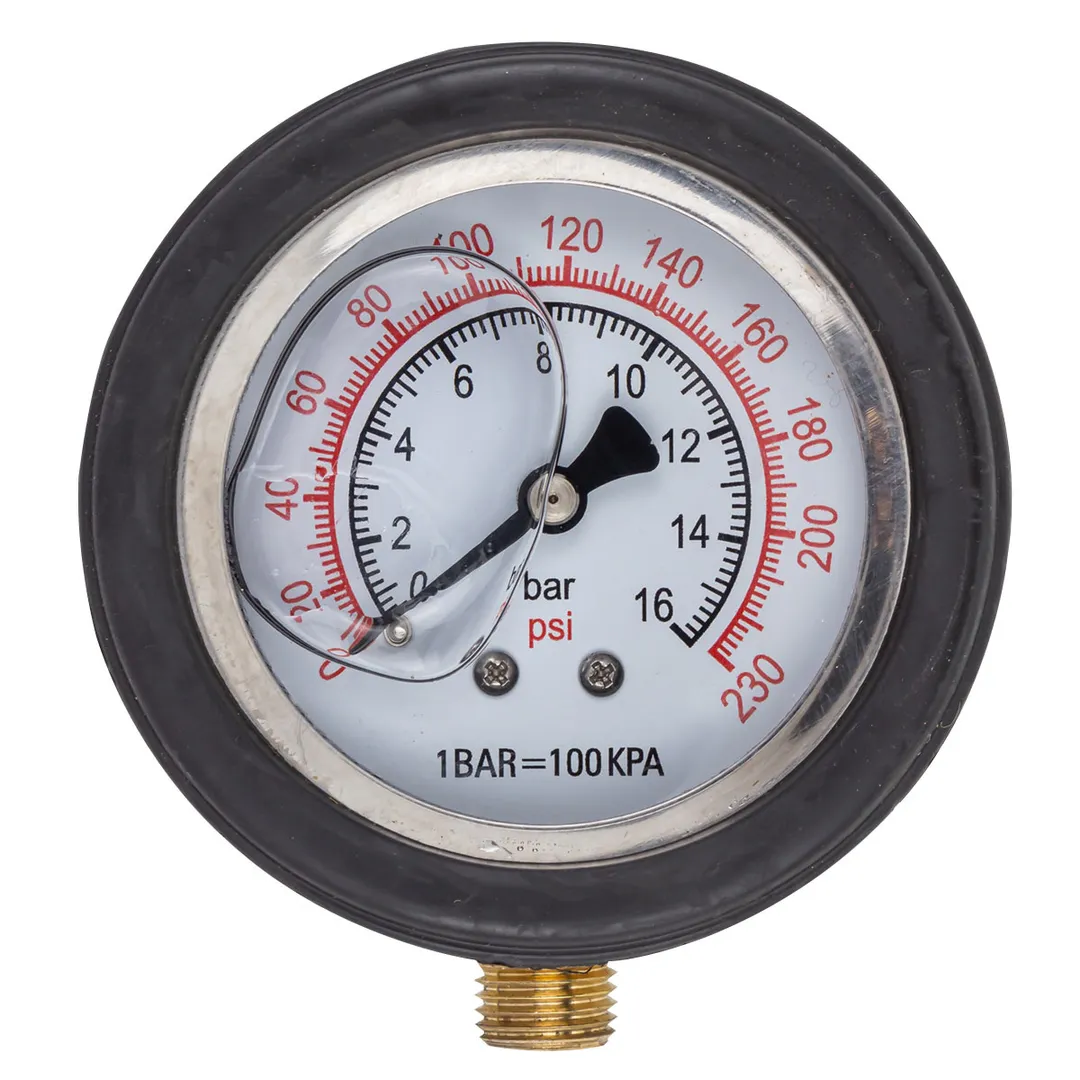 Манометр аналоговый к пистолету для подкачки шин F-2370G, с глицерином Forsage F-2370GP