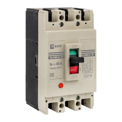 Выключатель автоматический ВА-99М 63/40А 3P 25кА EKF mccb99-63-40m
