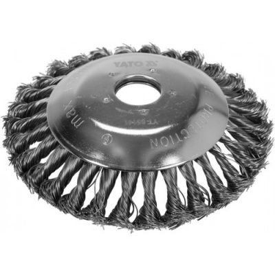 Щётка проволочная 150х25,4 мм для садового триммера Yato YT-85141