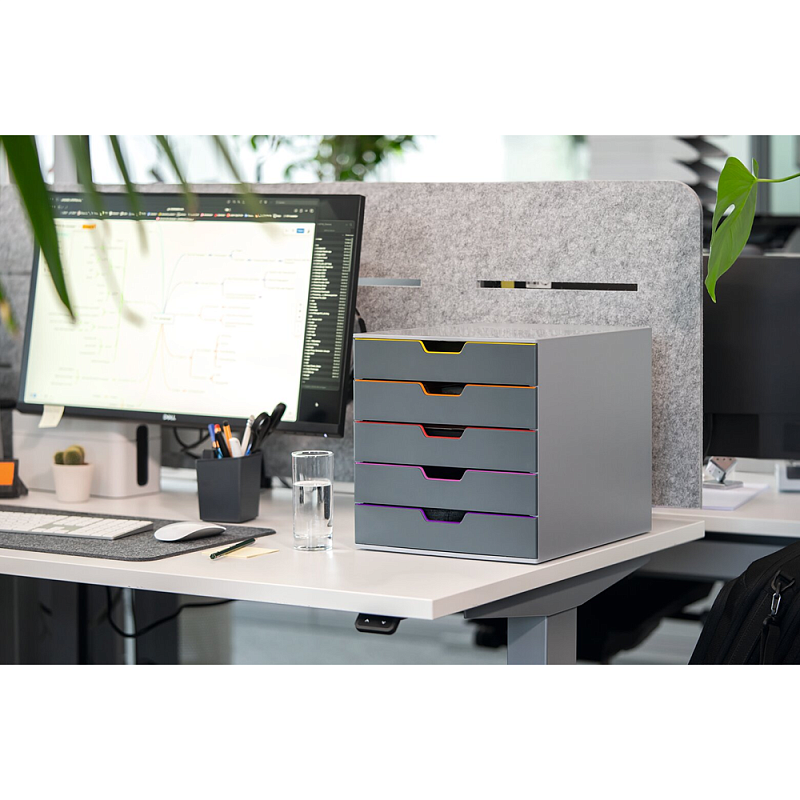 Блок из 5 лотков закрытый "Varicolor", 292x280x356 мм, 5 лотков