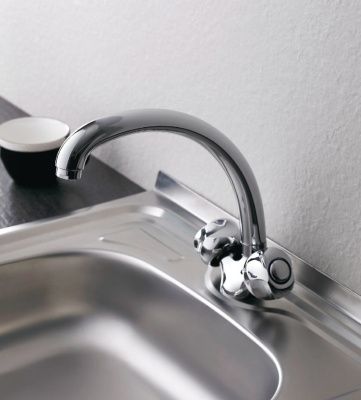 Смеситель для кухни, цинк, хром Ledeme L4226-2