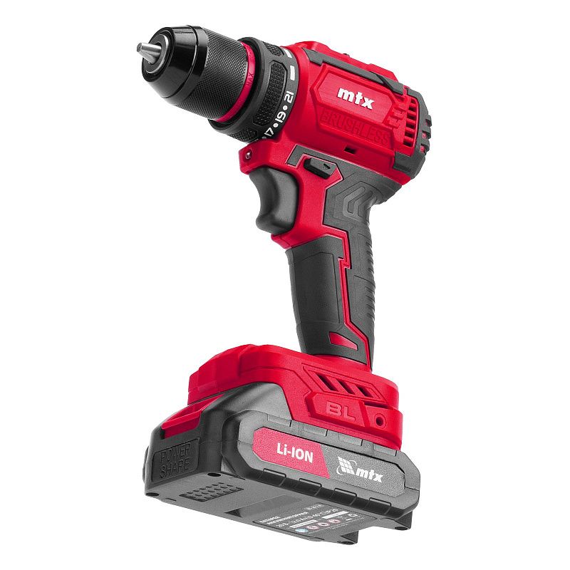 Дрель-шуруповерт аккумуляторная бесщет. CDS-BL-20, Li-Ion, 20 В MTX 26187