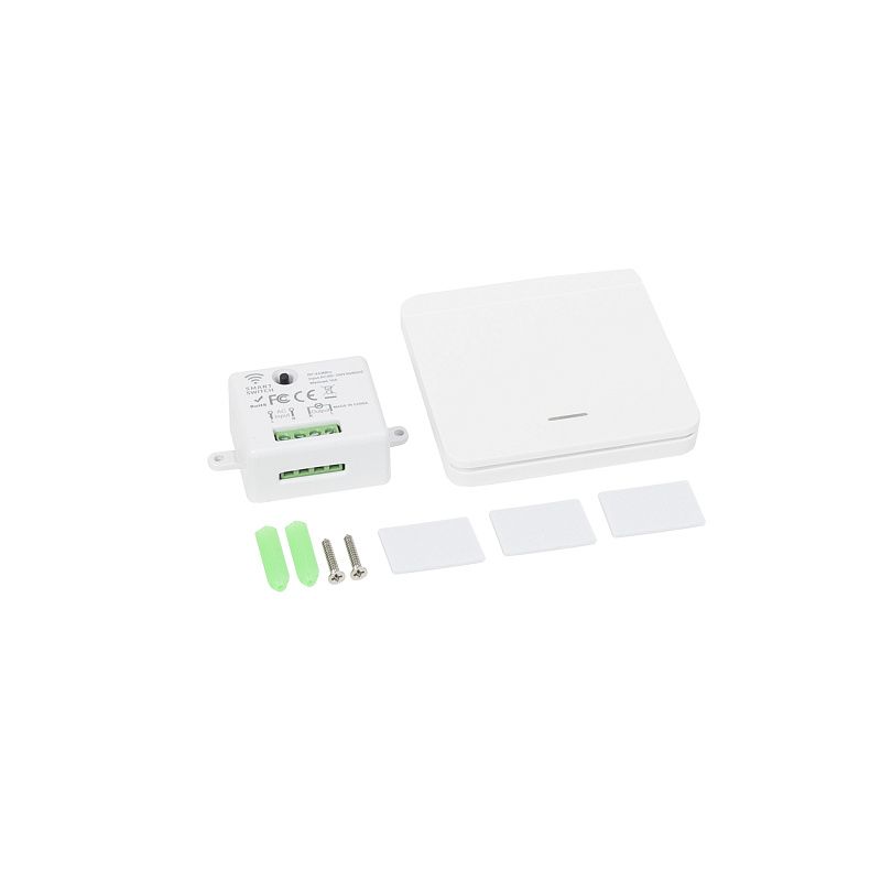 Выключатель беспроводной, с реле, 1 клавиша, белый, AKS 124638