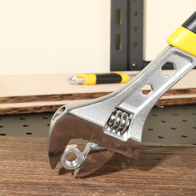 Ключ разводной Deli EDL30110, 250 мм, черный, желтый