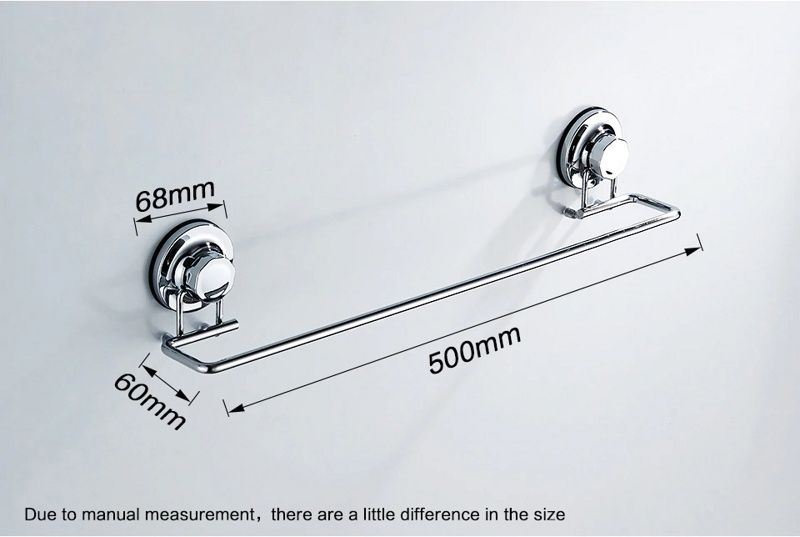 Полотенцедержатель на вакуумных присосках, пластик, хром Ledeme L3701