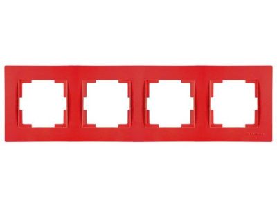 Рамка 4-ая горизонтальная красная, RITA, Mutlusan 22208001404
