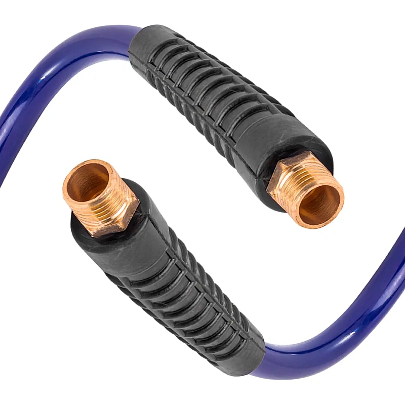 Шланг витой полиуретановый 6.5х10 мм, 10 м с резьбовыми наконечниками 1/4'' YATAFORCE YF-AHC-48B