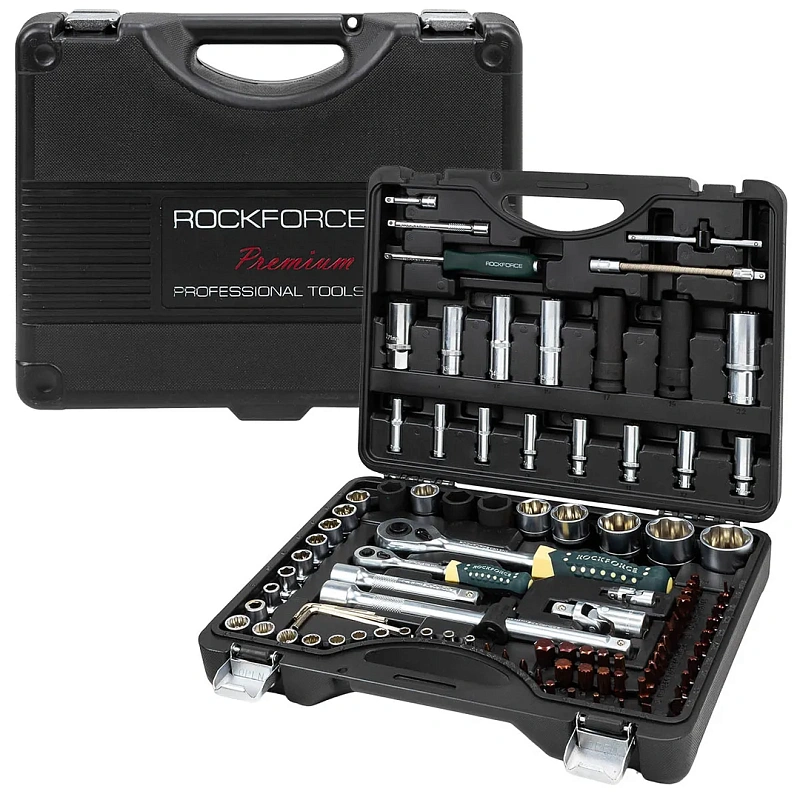 Набор инструментов 94+6 пр 1/4''&1/2'' сорв.гр. RockForce RF-4941-7 Premium
