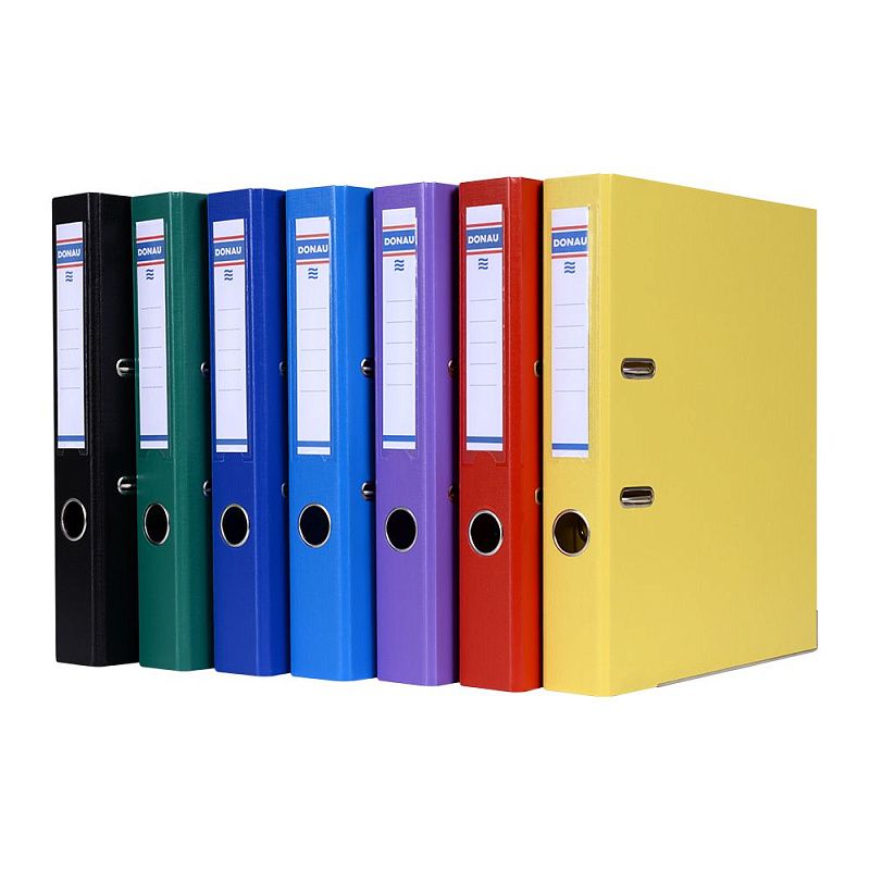 Папка-регистратор "Donau", A4, 50 мм, ПВХ, желтый