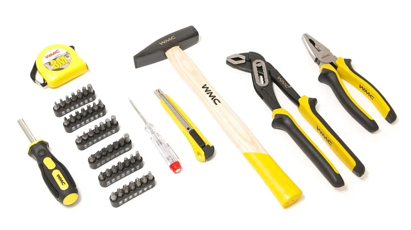 Набор шарнирно-губцевого инструмента и бит 50 пр WMC TOOLS WMC-1050