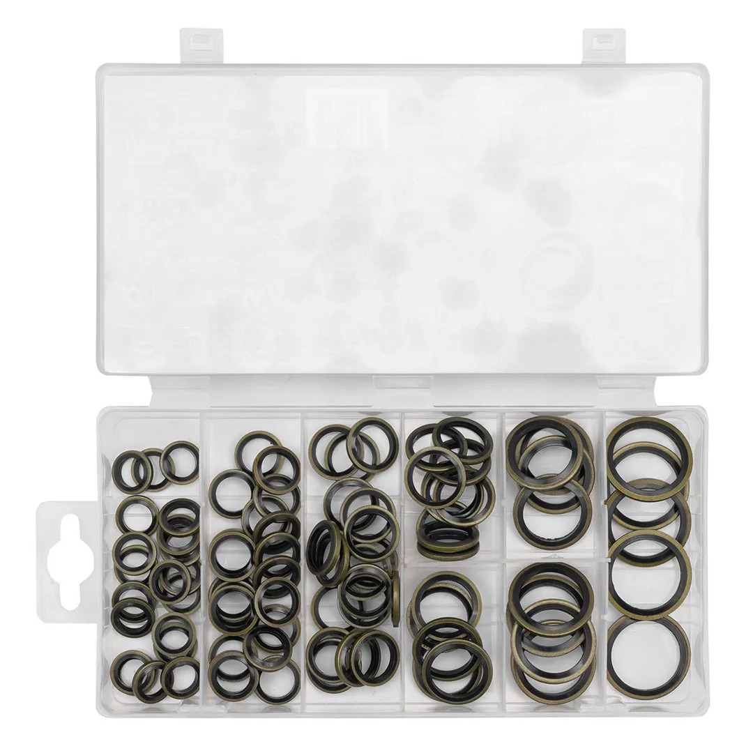 Набор шайб резино-металлических 90 шт Forsage F-068581