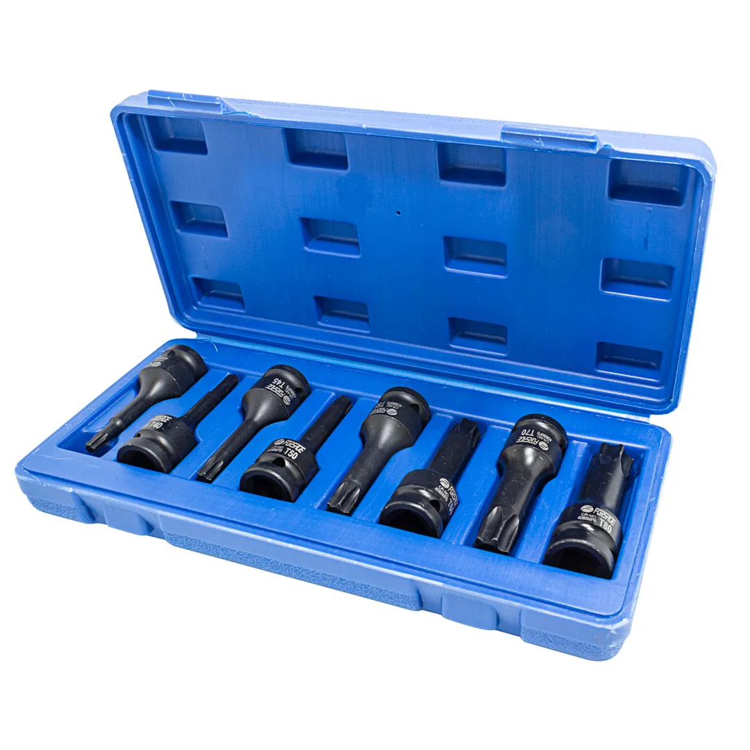 Набор головок-бит TORX ударных T30-Т80 1/2'' 8 пр Forsage F-4088MPB