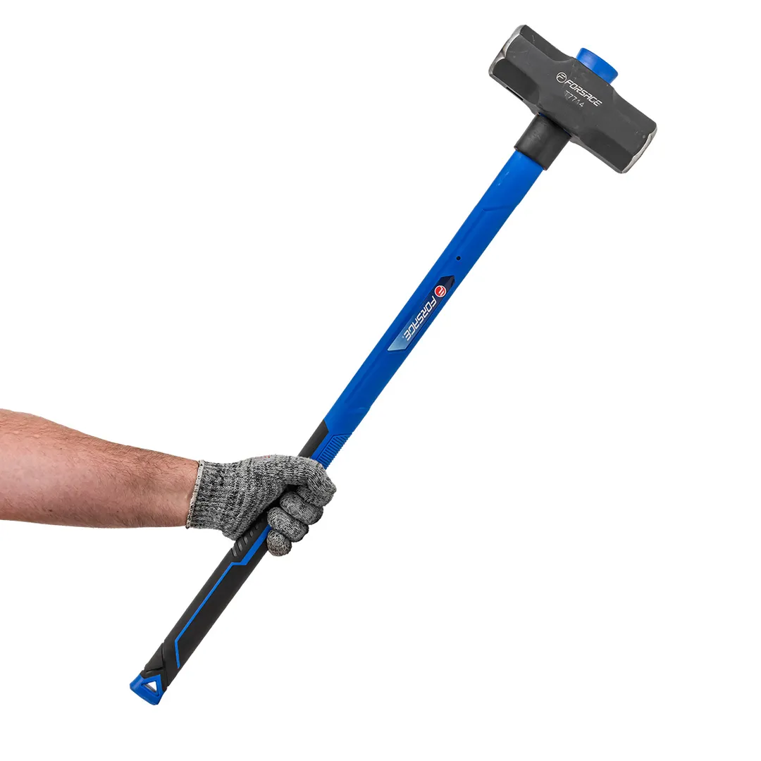 Кувалда 6,35 кг, с фиберглассовой ручкой и резиновой противоскользящей накладкой, L ручки 800 мм Forsage F-T7714