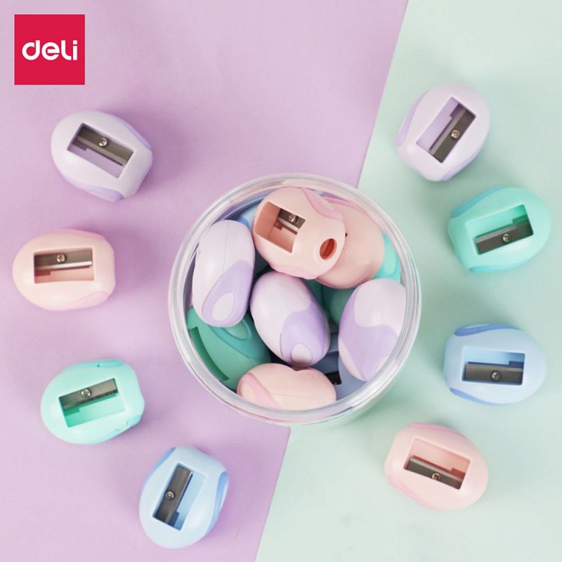 Точилка "Deli 0588", 1 отверстие, ассорти